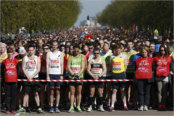 London Marathon honors the fallen at Boston.