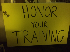 Race Self honors the Training Self
