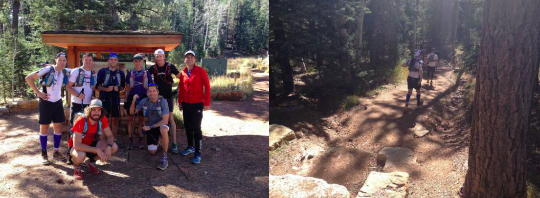 Just before (left) and after (right) we left the North Rim for the return leg…